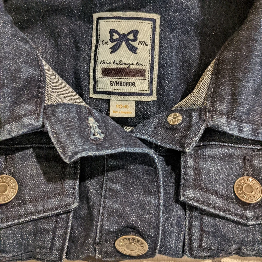 Gymboree denim jean jacket girls size small 5/6